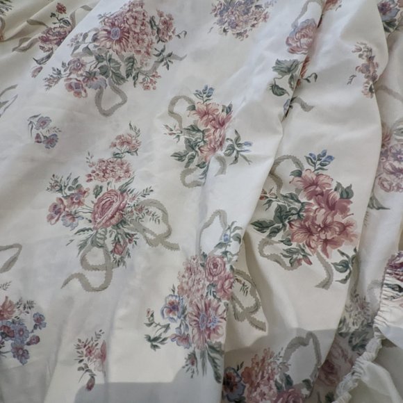 Vintage Croscill Home Fashions Twin Sheets and Curtains Set JCP Floral Boho Vict - Picture 8 of 14